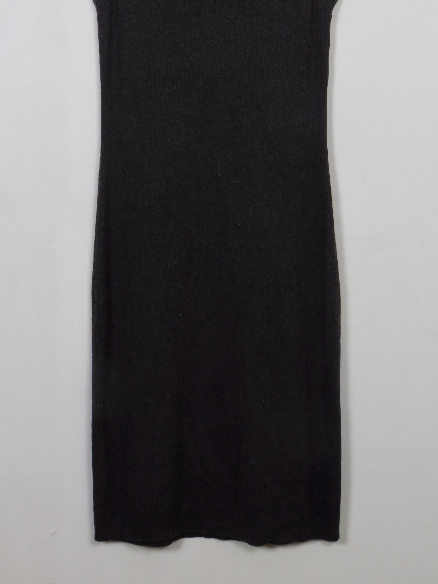 Vintage Dark Grey Ralph Lauren Ribbed Jumper Dress M/L - The Harlequin
