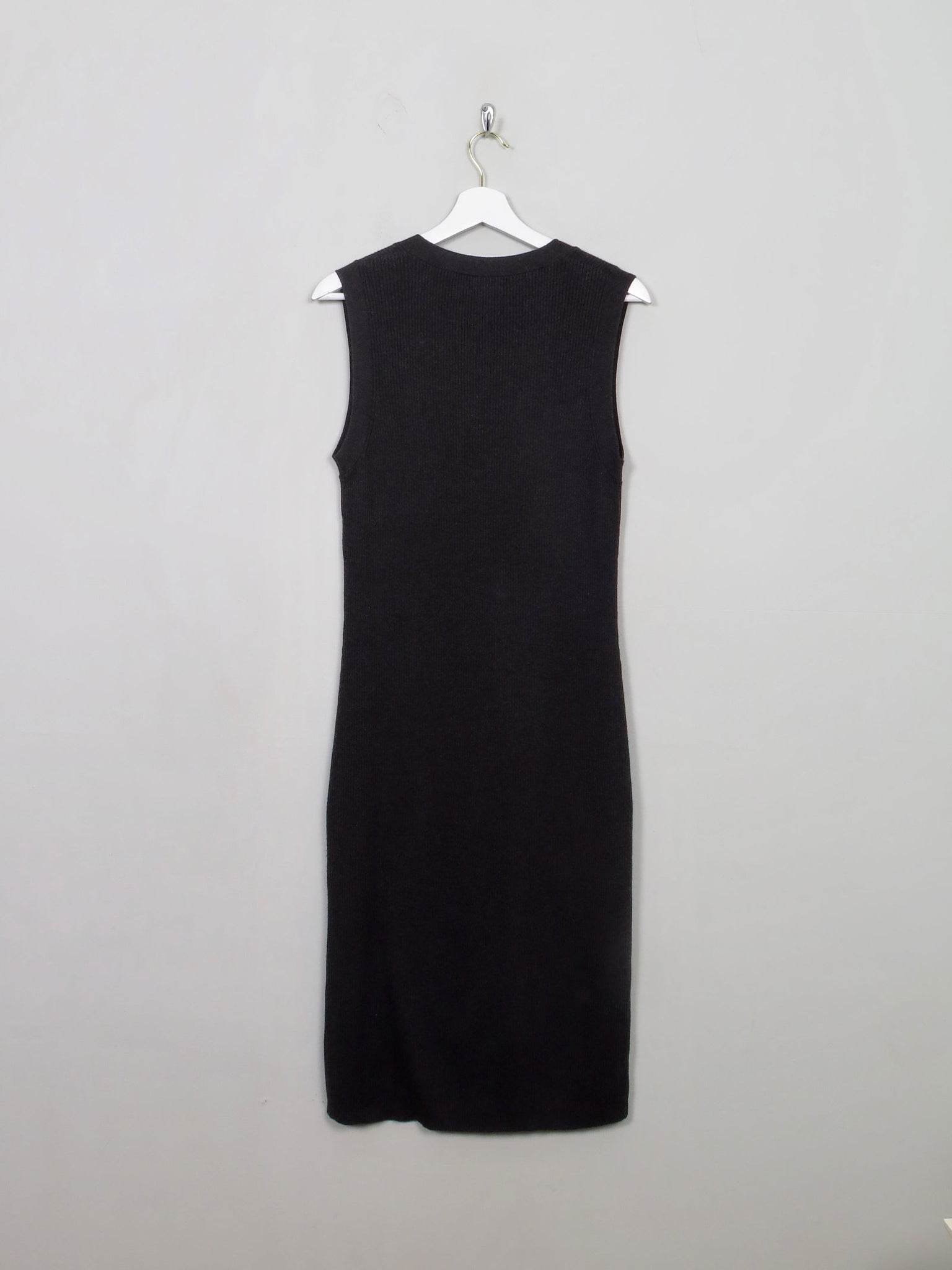 Vintage Dark Grey Ralph Lauren Ribbed Jumper Dress M/L - The Harlequin