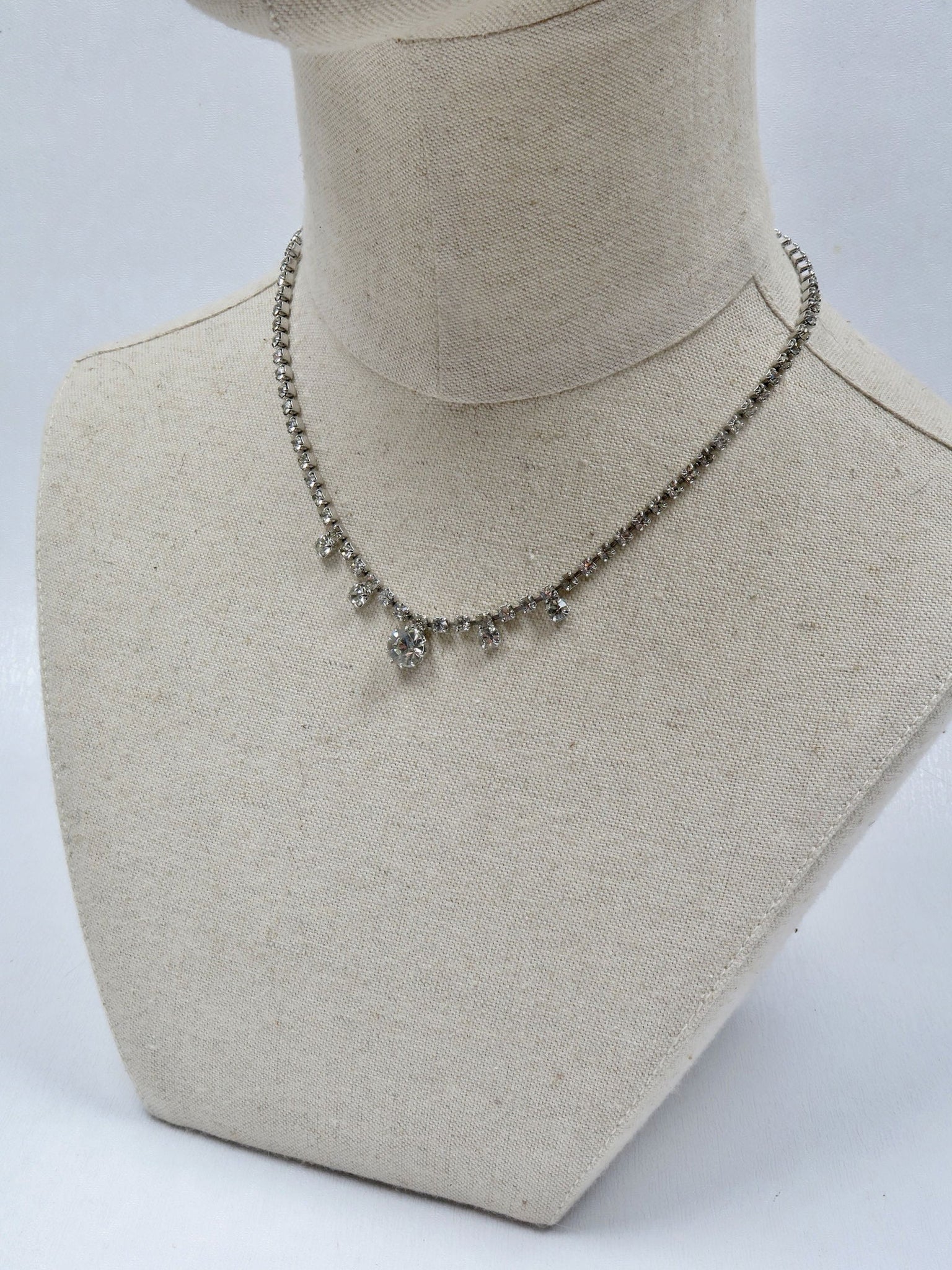 Vintage Diamante Paste Necklace - The Harlequin