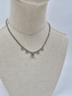 Vintage Diamante Paste Necklace - The Harlequin