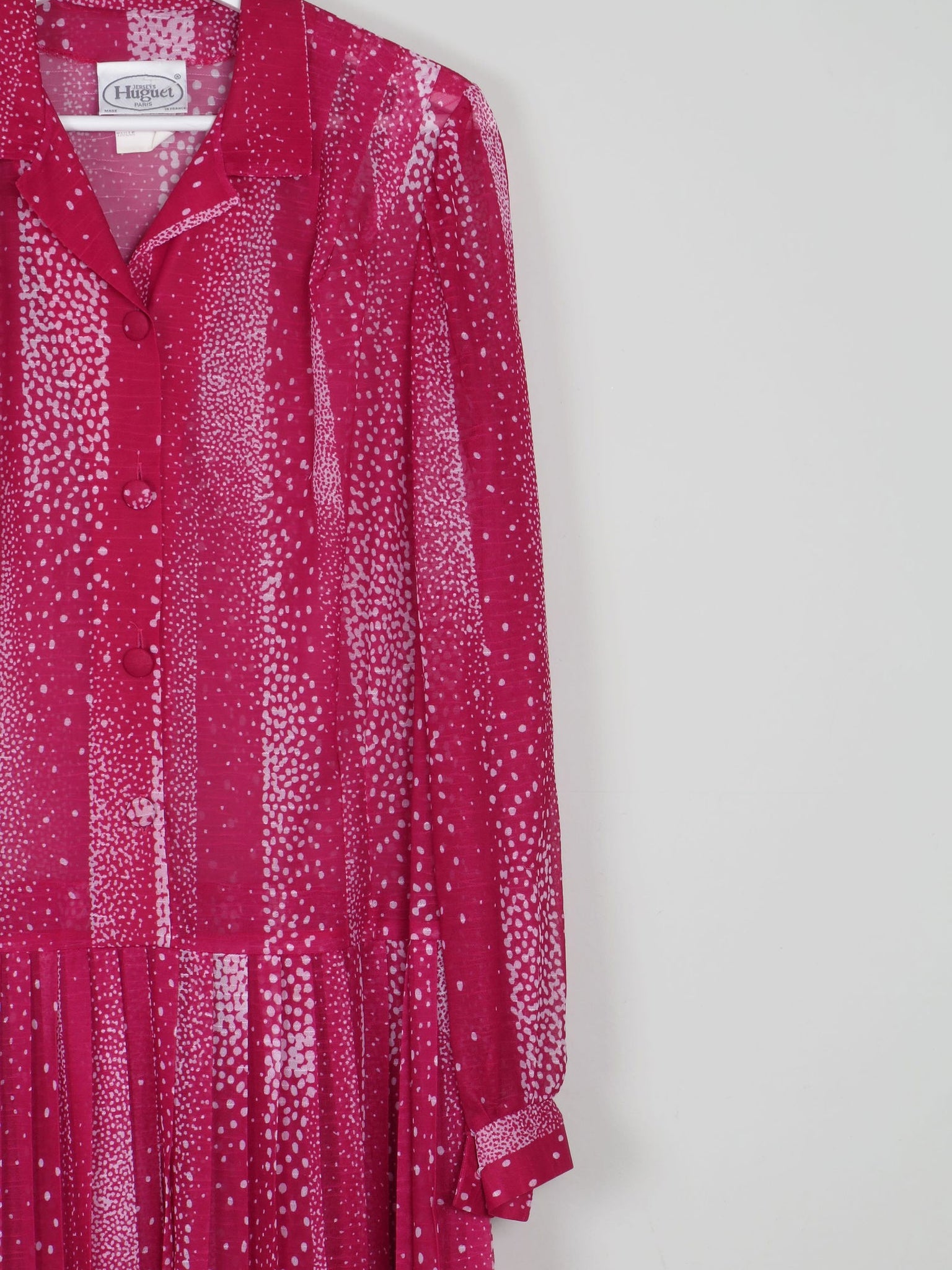 Vintage Dress Pink Semi Sheer Drop Waist M/L - The Harlequin