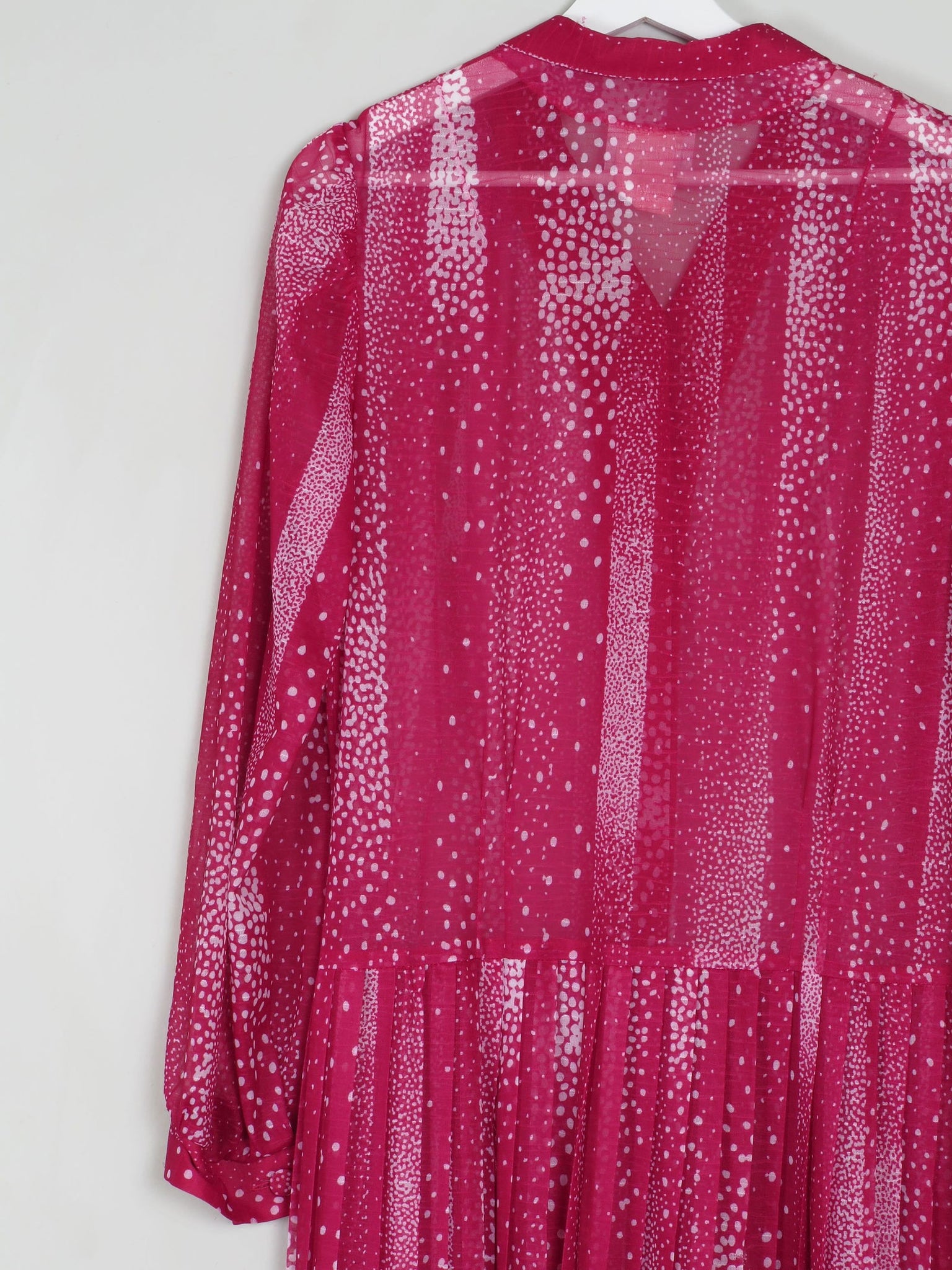Vintage Dress Pink Semi Sheer Drop Waist M/L - The Harlequin