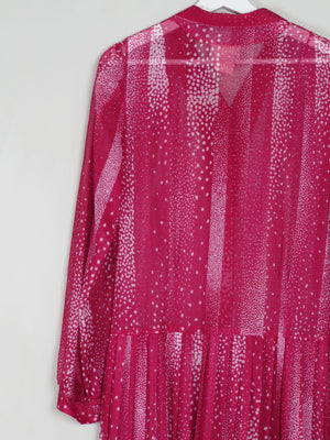 Vintage Dress Pink Semi Sheer Drop Waist M/L - The Harlequin