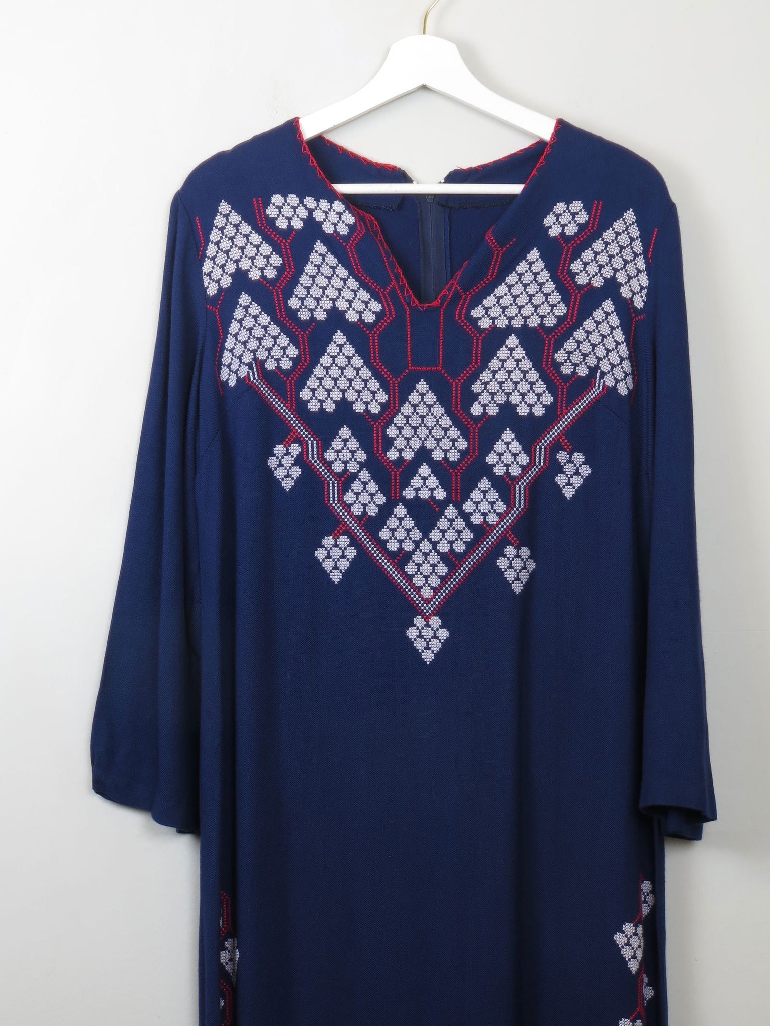 Vintage Embroidered Blue Ethic Kaftan/ Robe Dress S/M Vintage Embroidered Blue Ethic Kaftan/ Robe Dress S/M