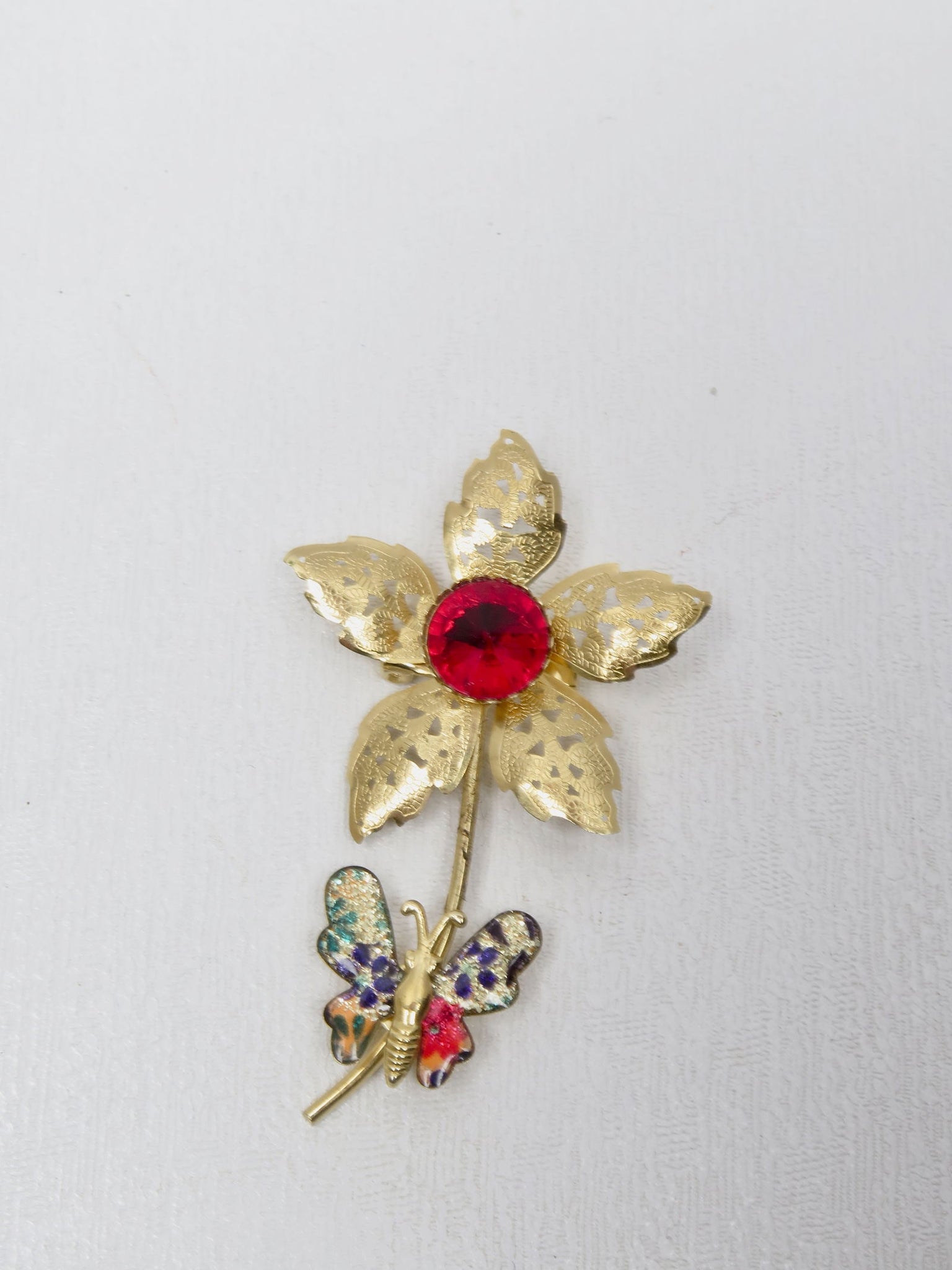 Vintage Floral Brooch - The Harlequin