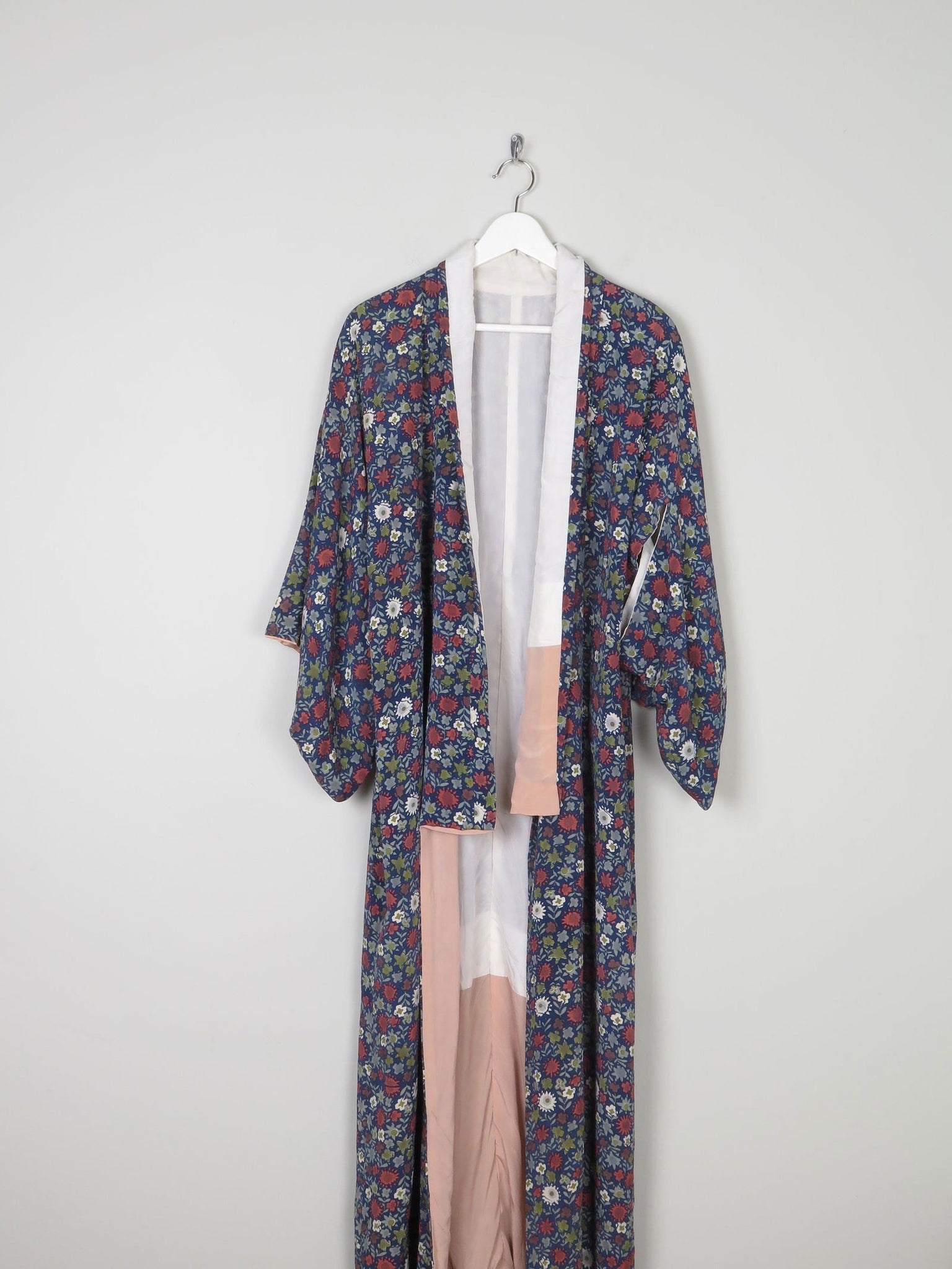 Vintage Full Length Botanical Print Kimono M - The Harlequin