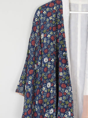 Vintage Full Length Botanical Print Kimono M - The Harlequin