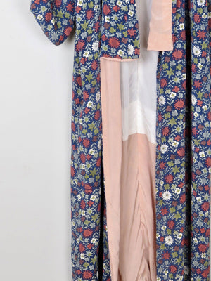 Vintage Full Length Botanical Print Kimono M - The Harlequin