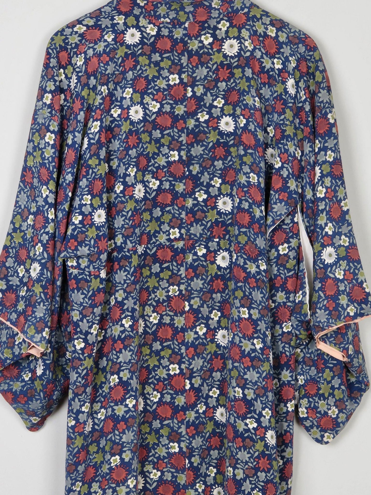Vintage Full Length Botanical Print Kimono M - The Harlequin