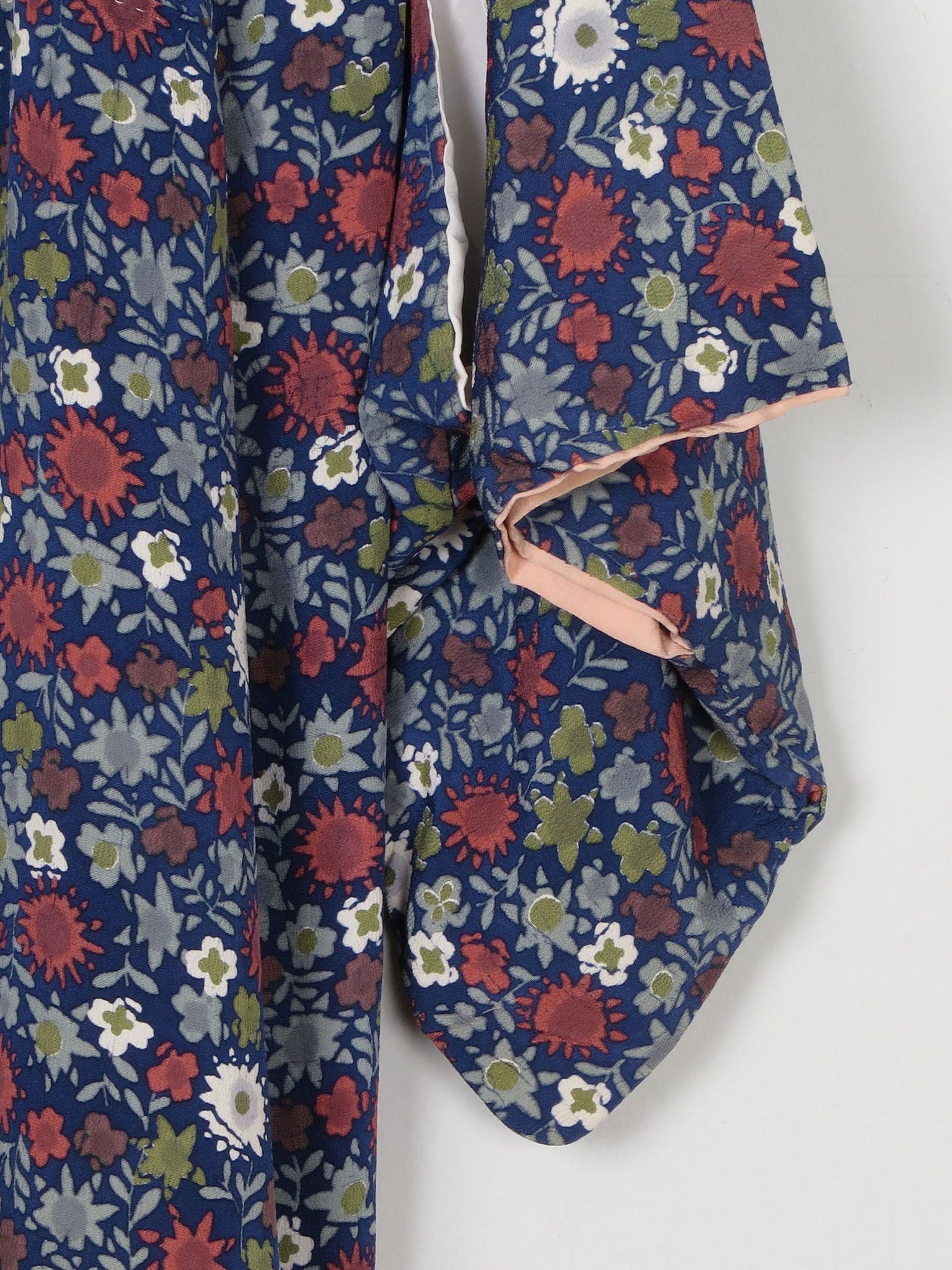 Vintage Full Length Botanical Print Kimono M - The Harlequin