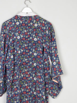 Vintage Full Length Botanical Print Kimono M - The Harlequin