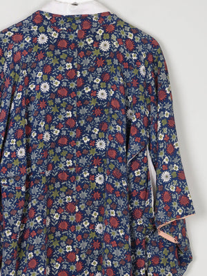 Vintage Full Length Botanical Print Kimono M - The Harlequin