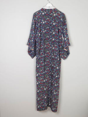 Vintage Full Length Botanical Print Kimono M - The Harlequin