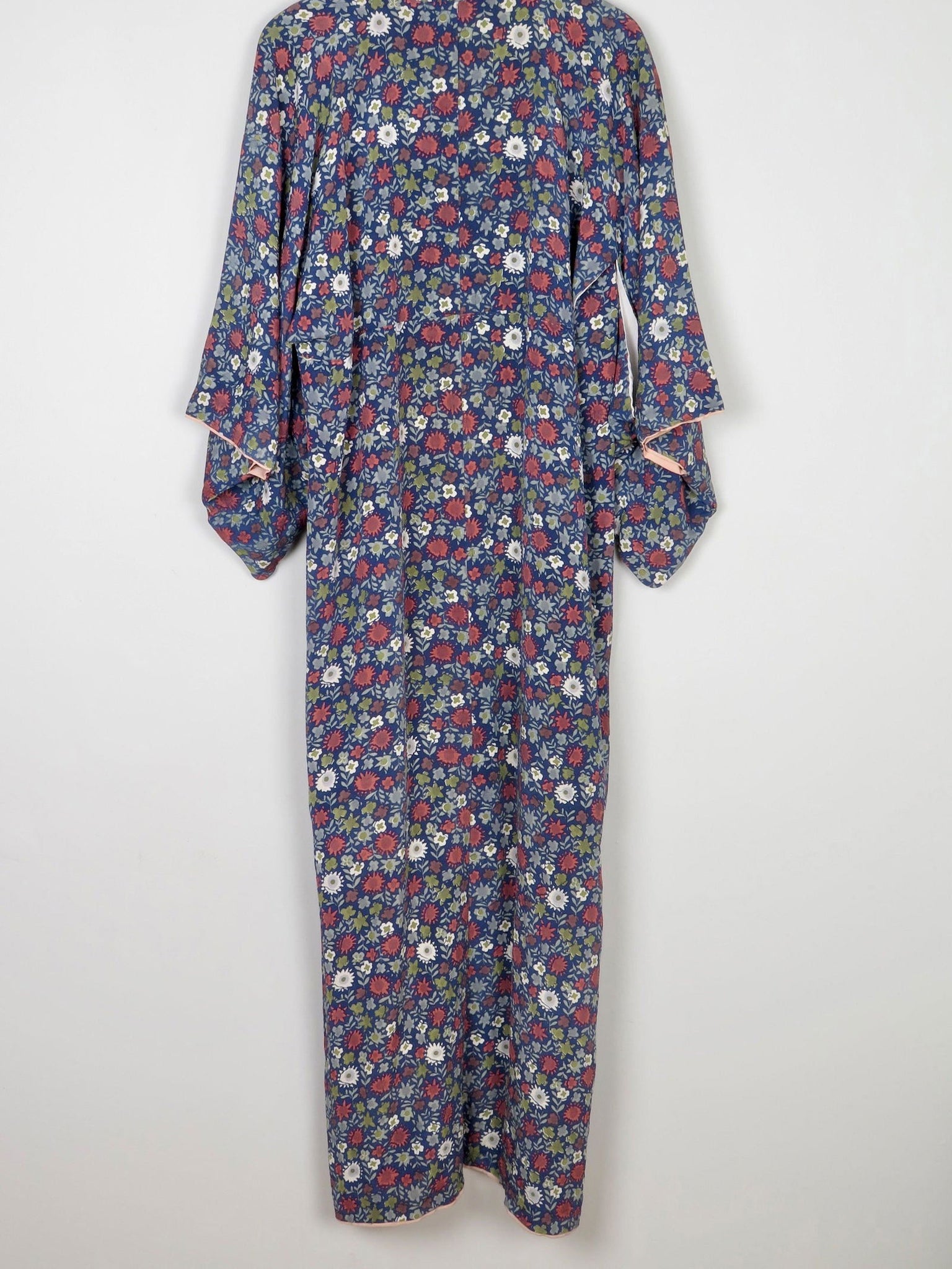 Vintage Full Length Botanical Print Kimono M - The Harlequin