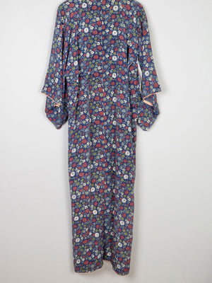 Vintage Full Length Botanical Print Kimono M - The Harlequin