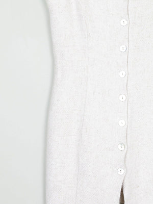 Vintage Gina Benotti Fitted Cream Dress 6/8 XS - The Harlequin