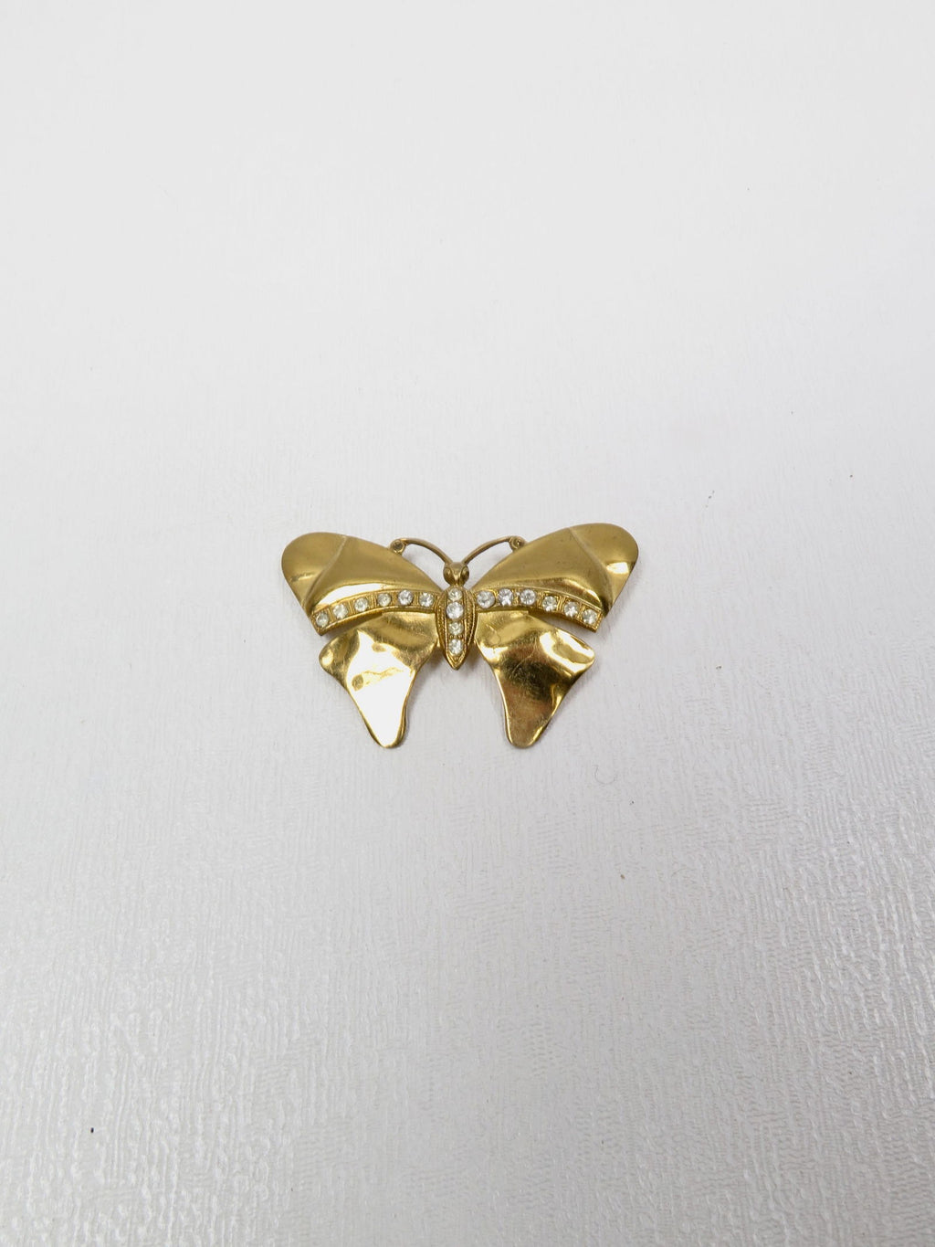 Vintage Gold Metal Butterfly - The Harlequin