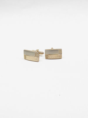 Vintage Gold Metal Cufflinks - The Harlequin