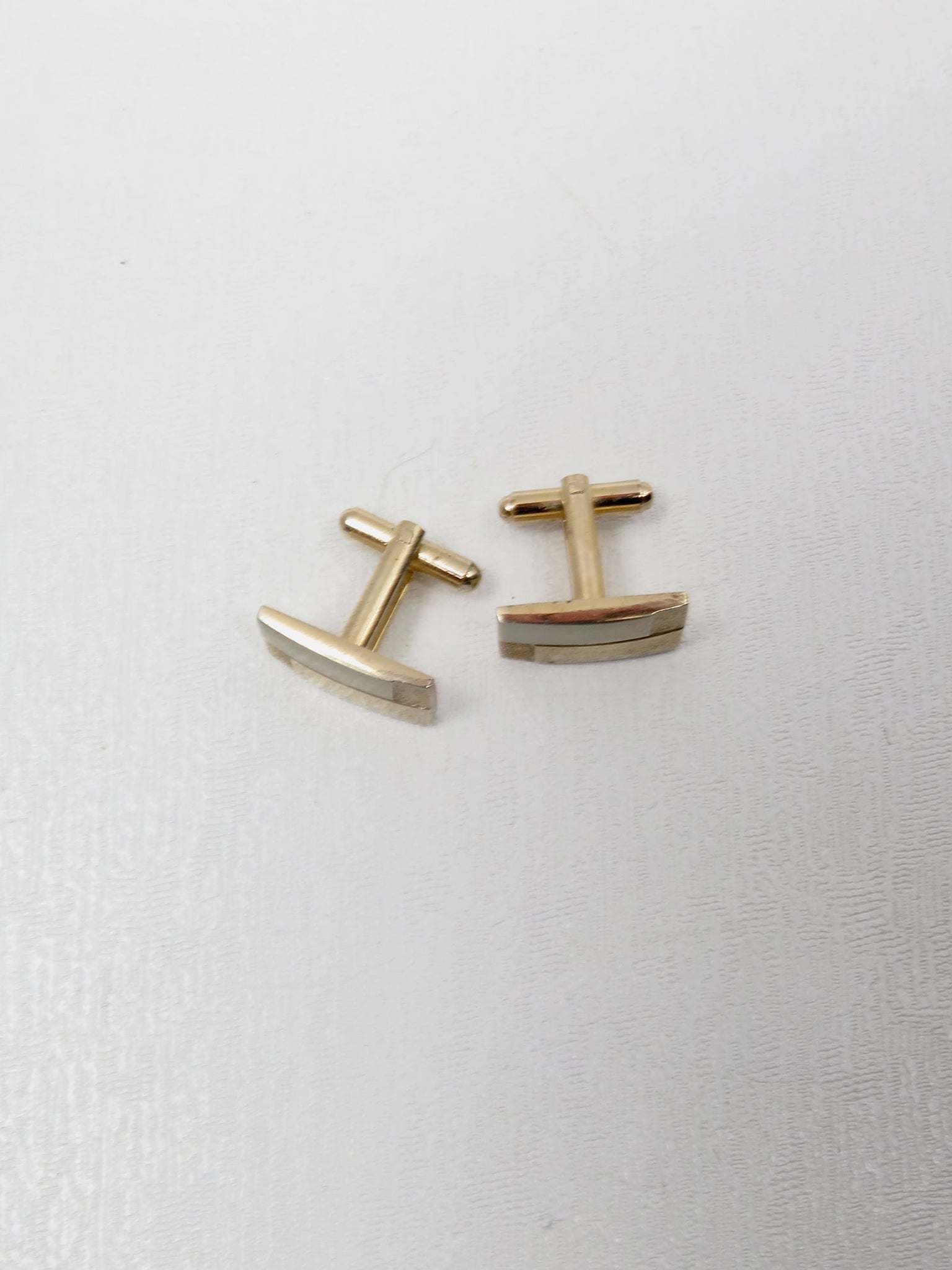 Vintage Gold Metal Cufflinks - The Harlequin