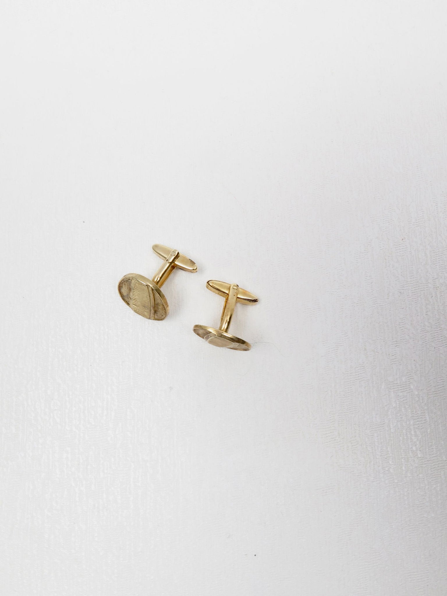 Vintage Gold Metal Cufflinks - The Harlequin