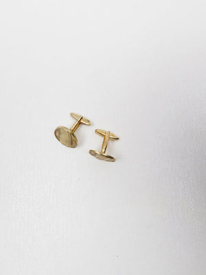 Vintage Gold Metal Cufflinks - The Harlequin