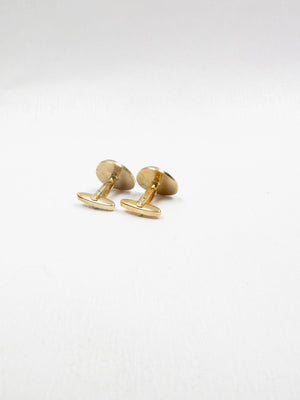 Vintage Gold Metal Cufflinks - The Harlequin