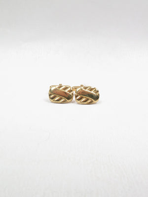Vintage Gold Metal Cufflinks - The Harlequin
