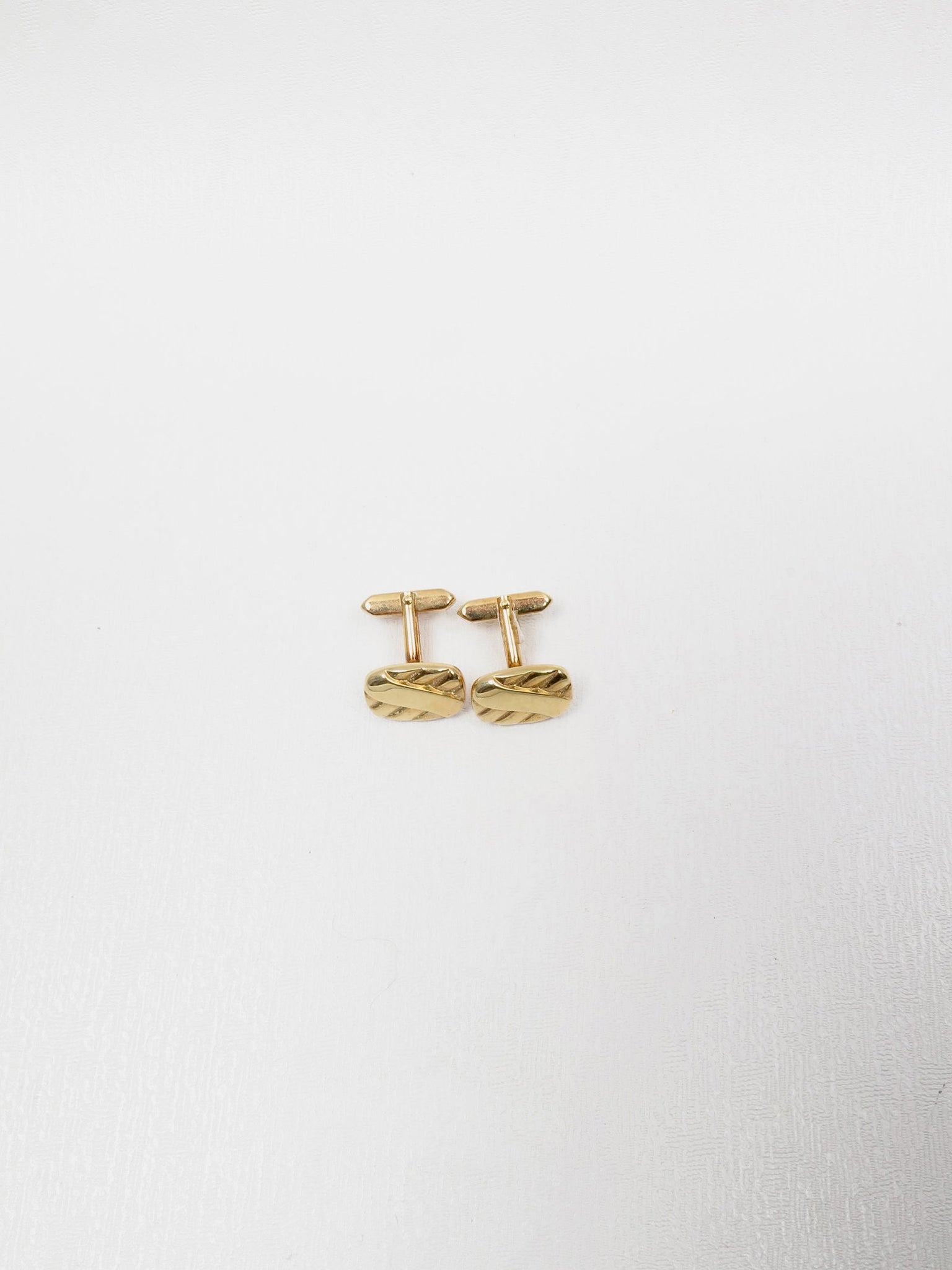 Vintage Gold Metal Cufflinks - The Harlequin