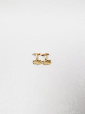 Vintage Gold Metal Cufflinks - The Harlequin