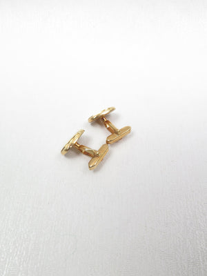 Vintage Gold Metal Cufflinks - The Harlequin