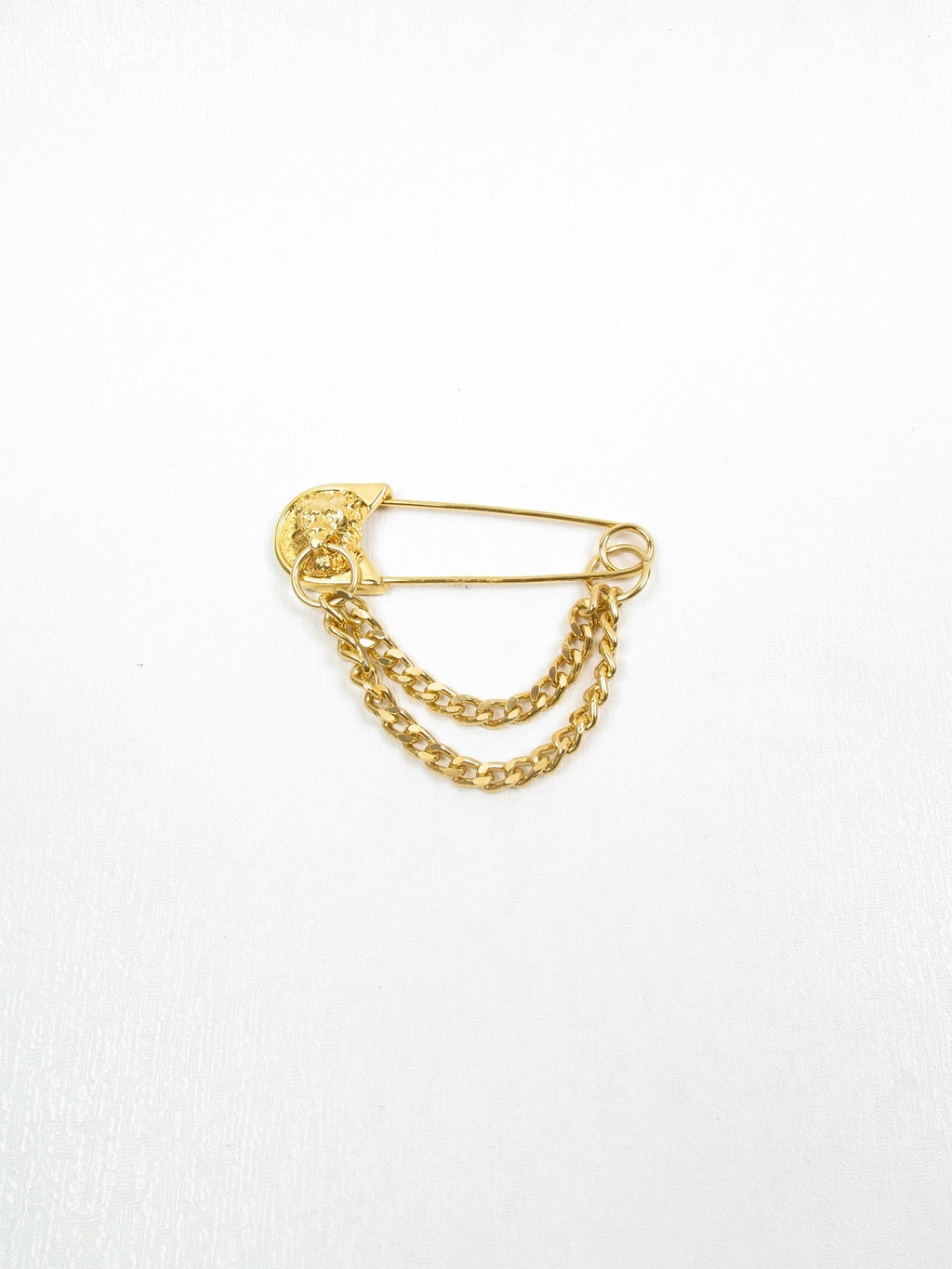 Vintage Gold Metal Lions Head Brooch - The Harlequin