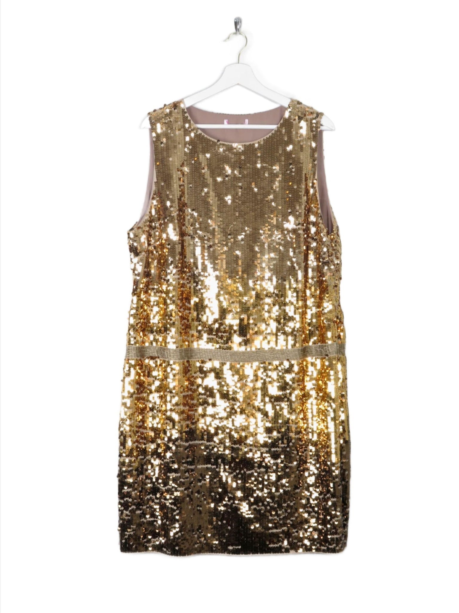Vintage Gold Sequin 1920s Style Charleston Dress L/XL Vintage Gold Sequin 1920s Style Charleston Dress L/XL