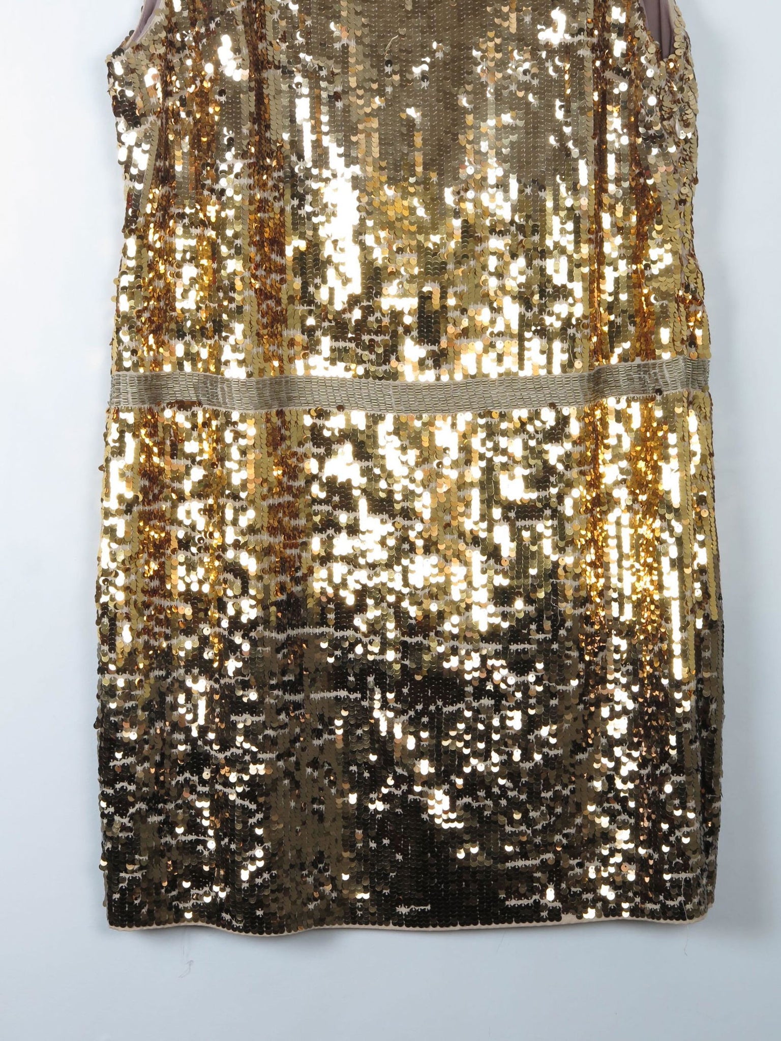 Vintage Gold Sequin 1920s Style Charleston Dress L/XL Vintage Gold Sequin 1920s Style Charleston Dress L/XL
