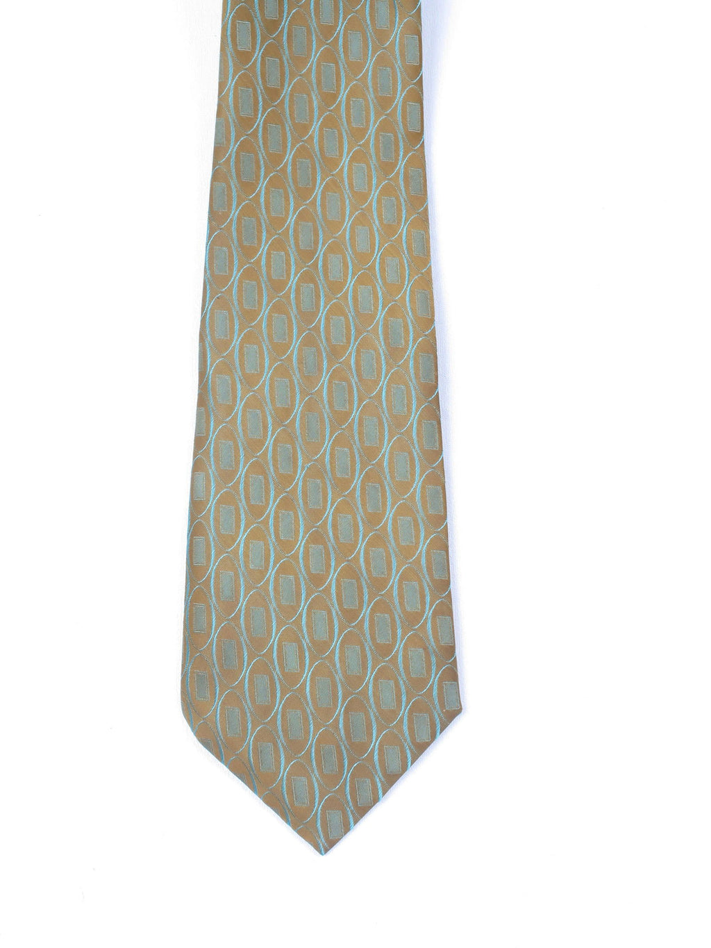 Vintage Green & Brown 70s Tie - The Harlequin