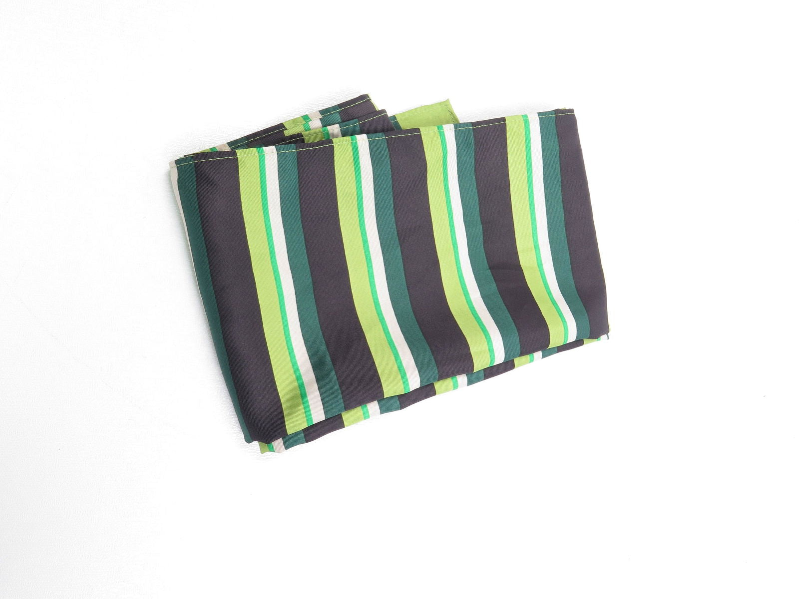 Vintage Green & Navy Satin Finish Scarf - The Harlequin