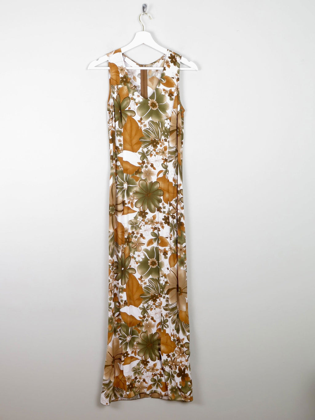 Vintage Green & Rust Vintage Long Dress 6 - The Harlequin