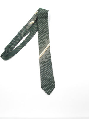 Vintage Green Striped Tie - The Harlequin
