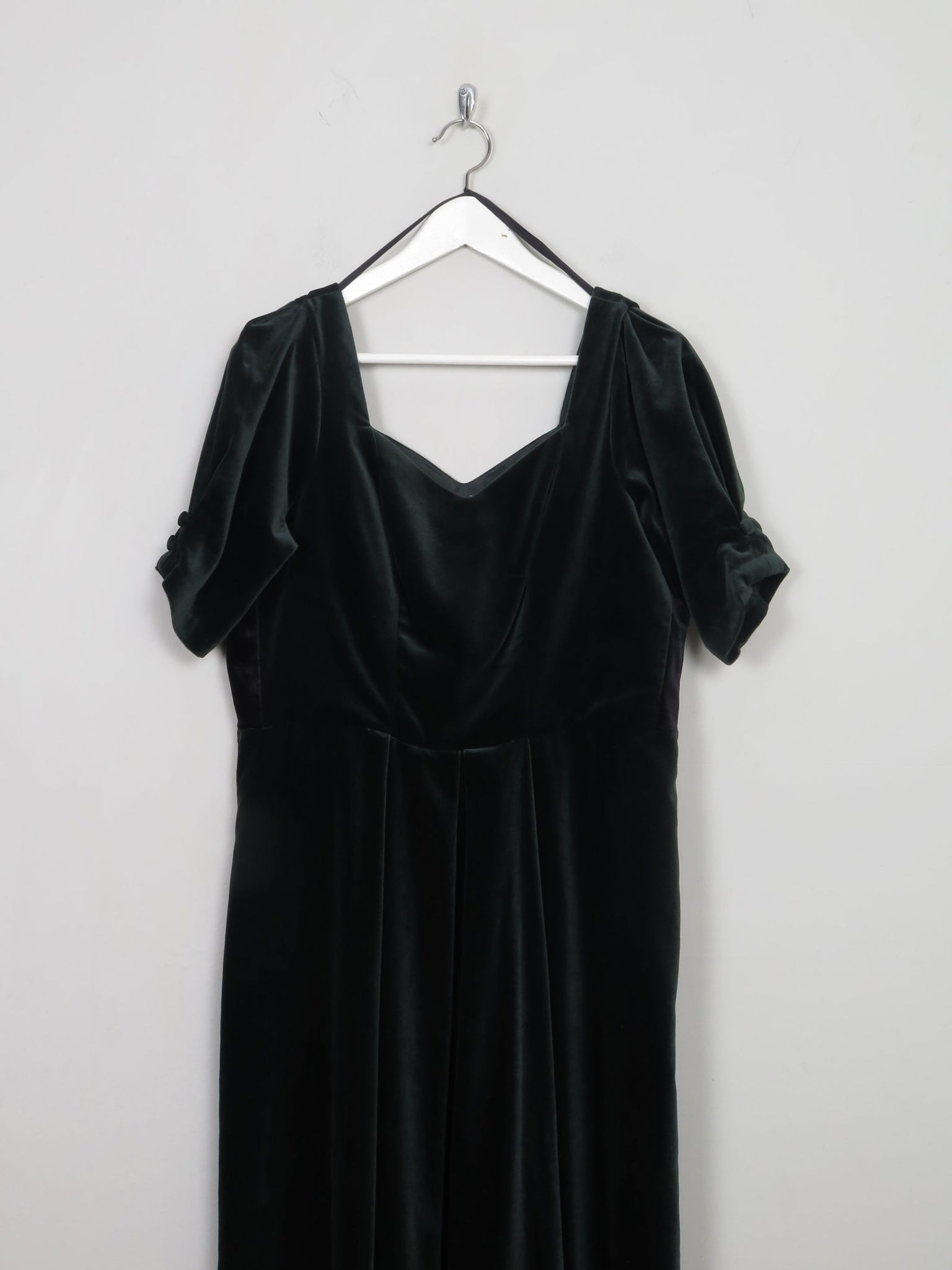 Vintage Green Velvet Laura Ashley Dress 12 - The Harlequin