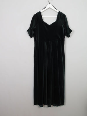 Vintage Green Velvet Laura Ashley Dress 12 - The Harlequin