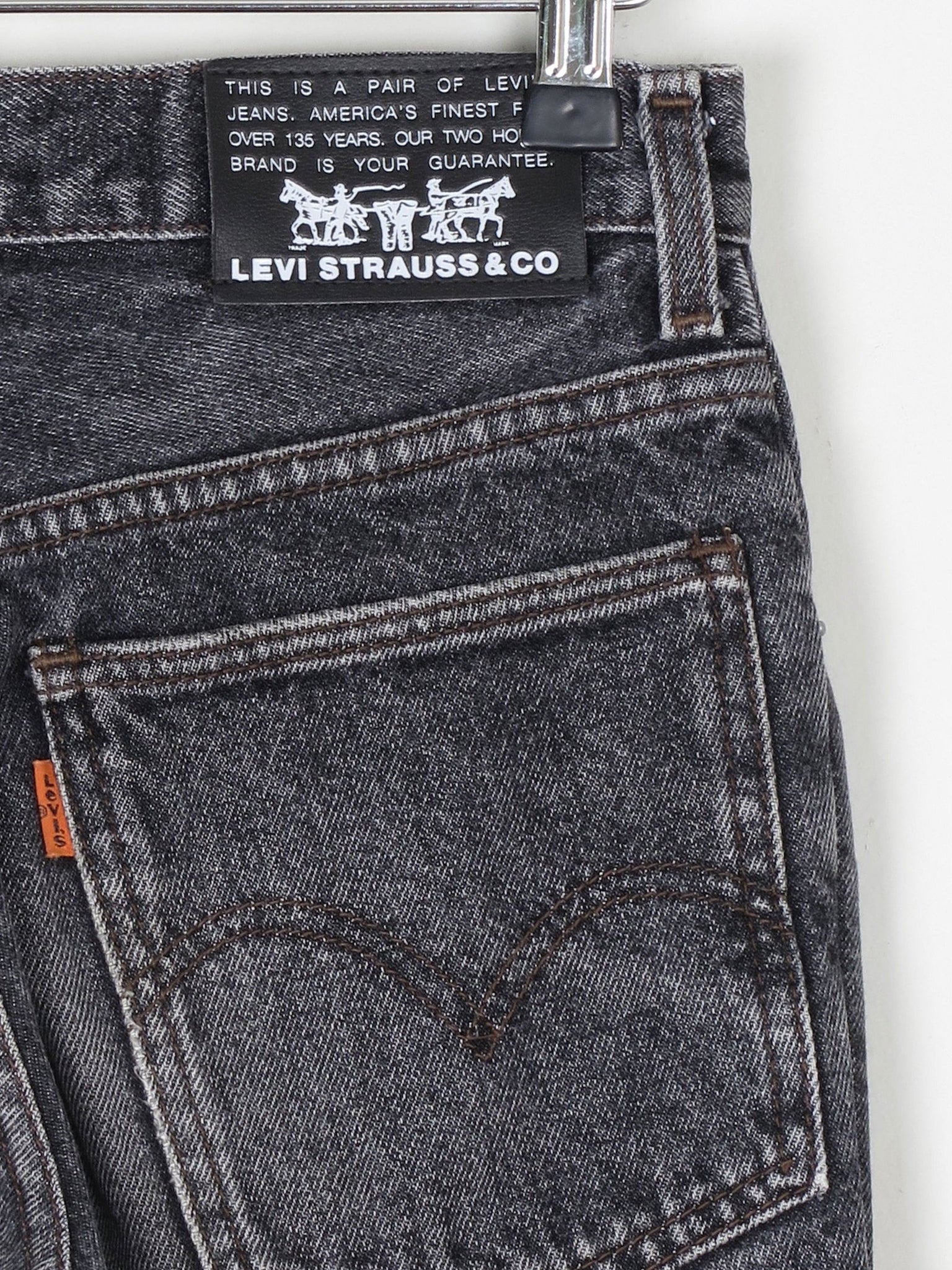 Vintage Grey/Black Levis 631's 26"W/ 30" L - The Harlequin