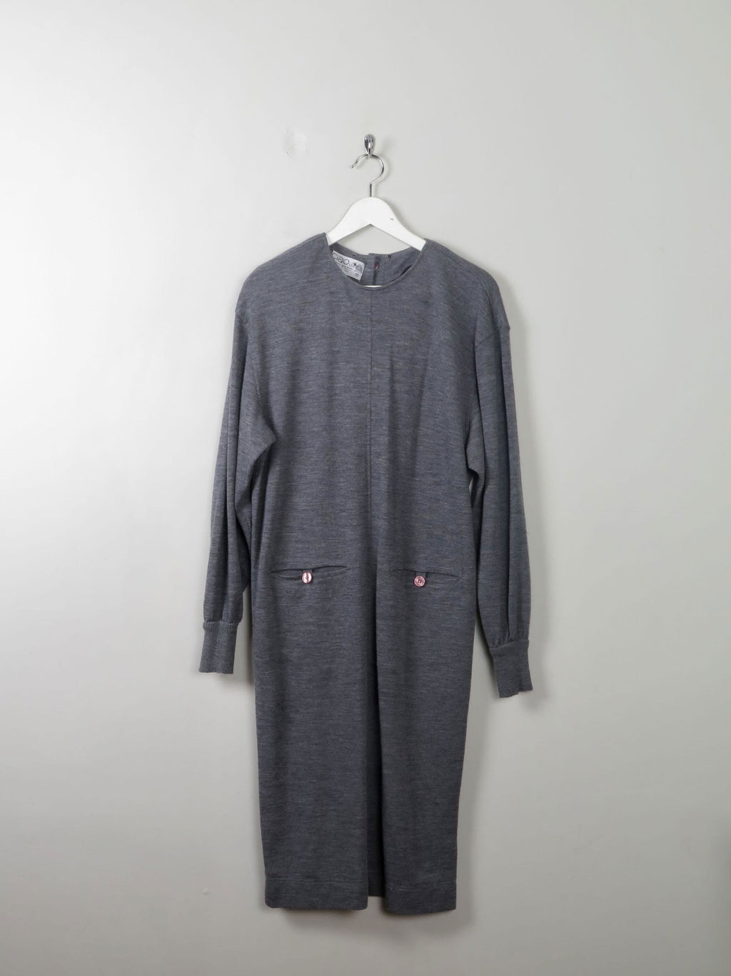 Vintage Grey Ciao Wool Dress S-M - The Harlequin