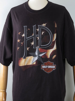 Vintage Harley Davidson Black T-shirt XL - The Harlequin