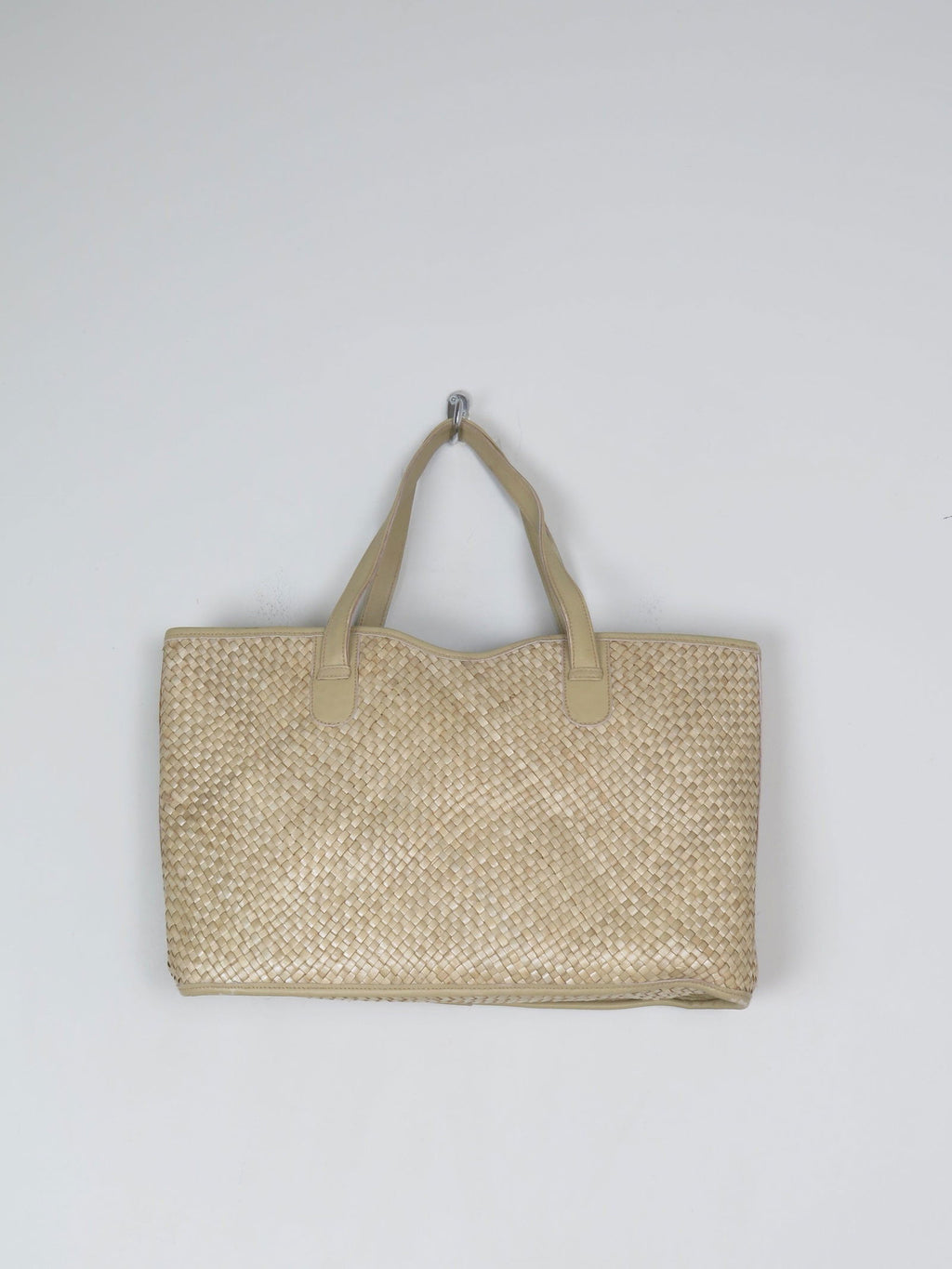 Vintage Italian Light Green Straw Bag - The Harlequin