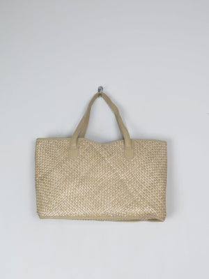 Vintage Italian Light Green Straw Bag - The Harlequin
