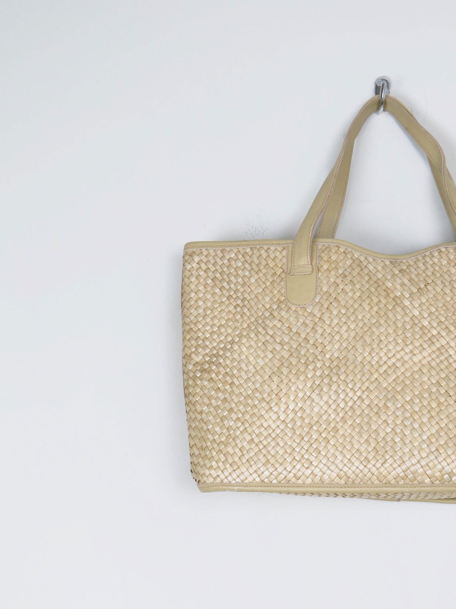 Vintage Italian Light Green Straw Bag - The Harlequin