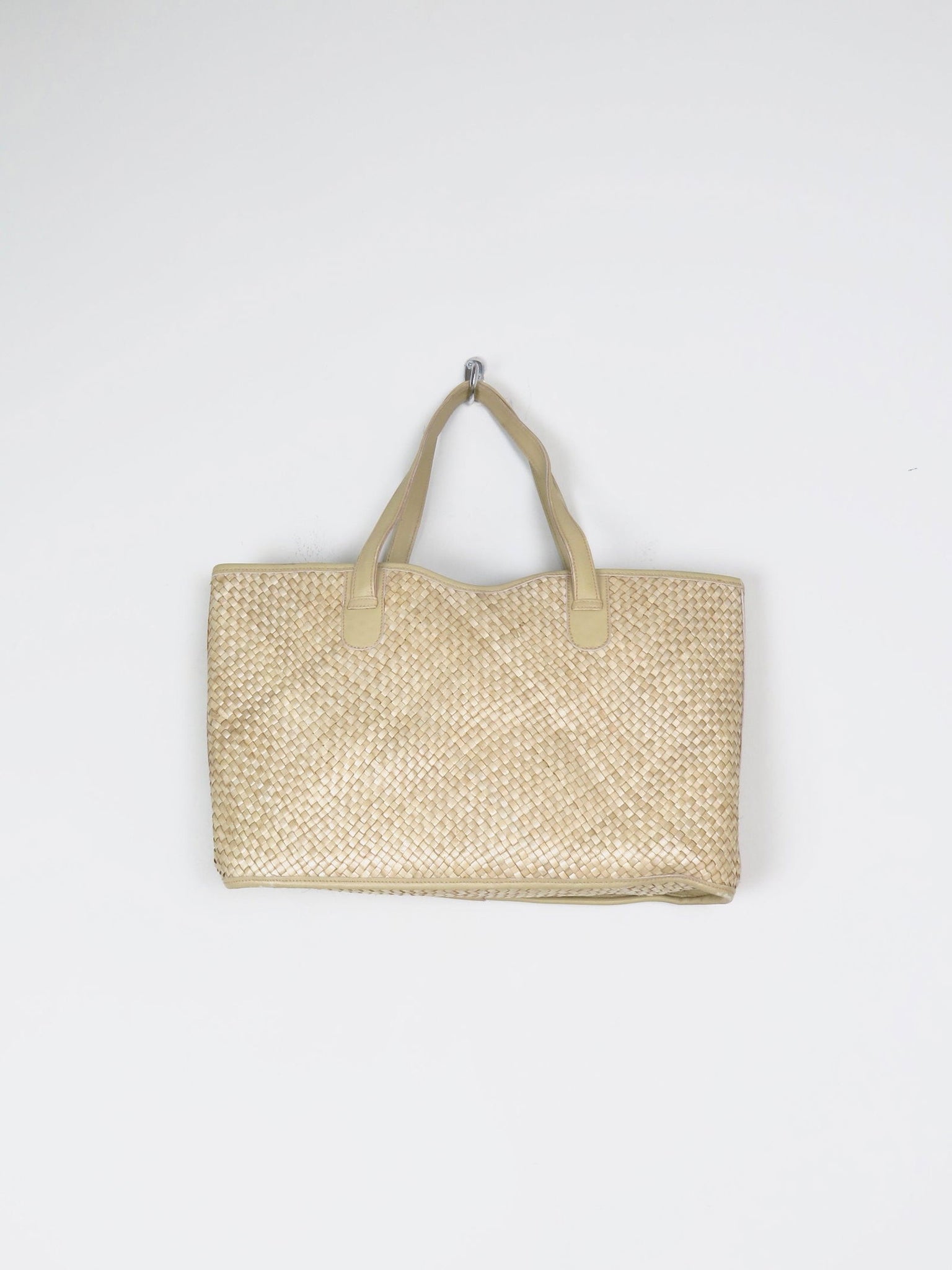 Vintage Italian Light Green Straw Bag - The Harlequin