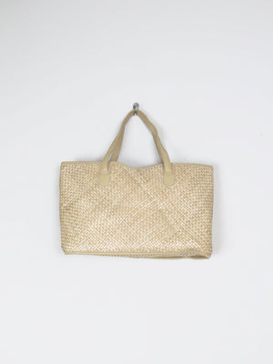 Vintage Italian Light Green Straw Bag - The Harlequin