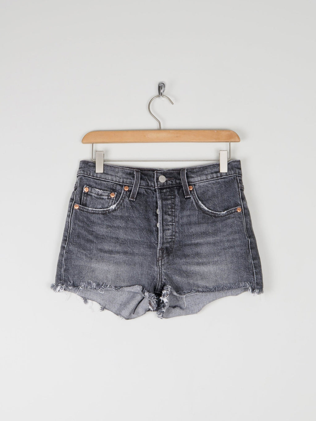 Vintage Levi’s Dark Grey Denim Shorts 28" - The Harlequin