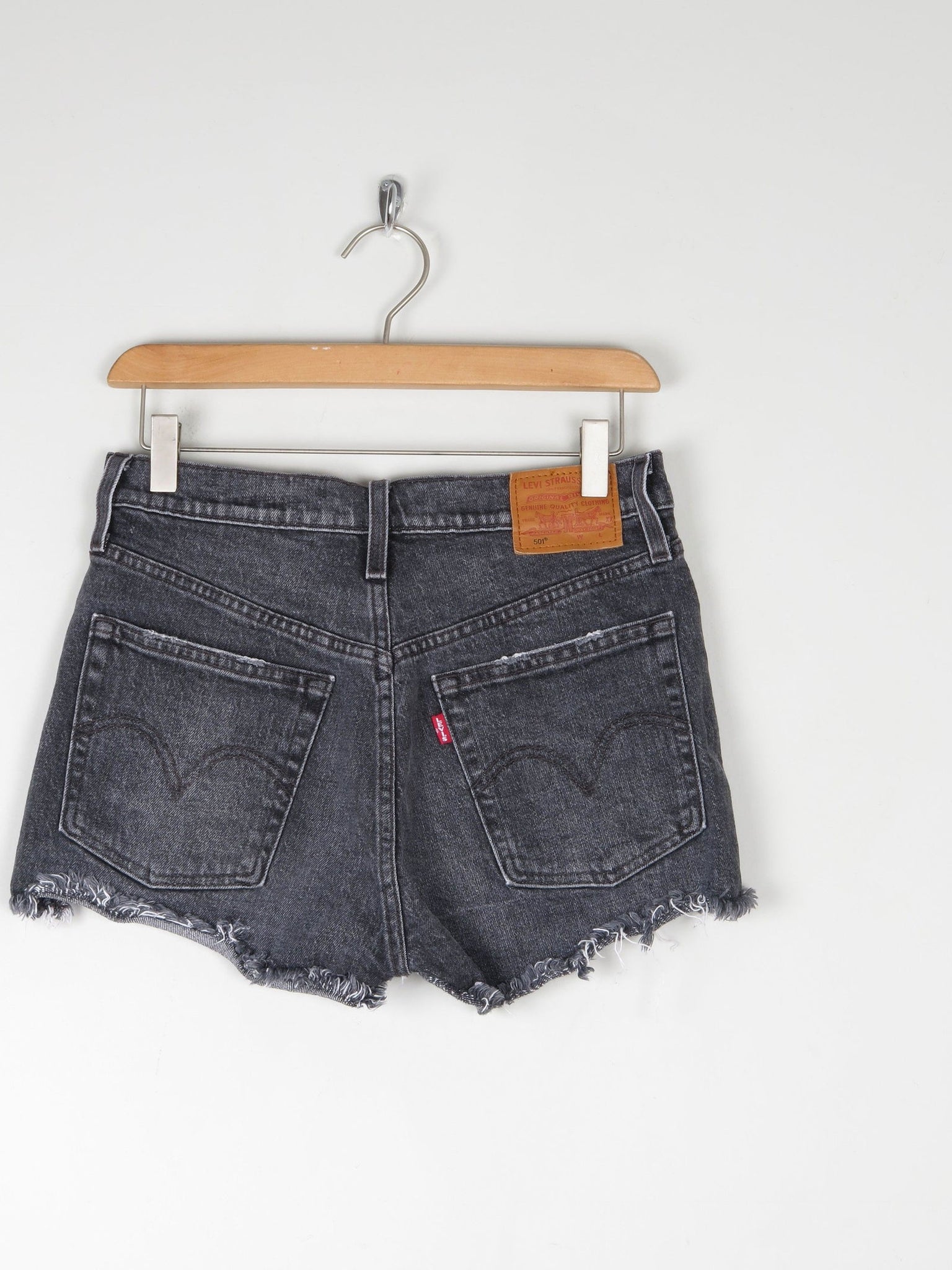 Vintage Levi’s Dark Grey Denim Shorts 28" - The Harlequin
