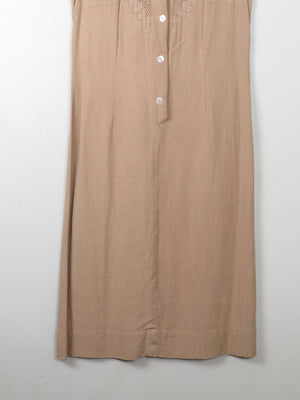 Vintage Linen Sleeveless Dress S - The Harlequin